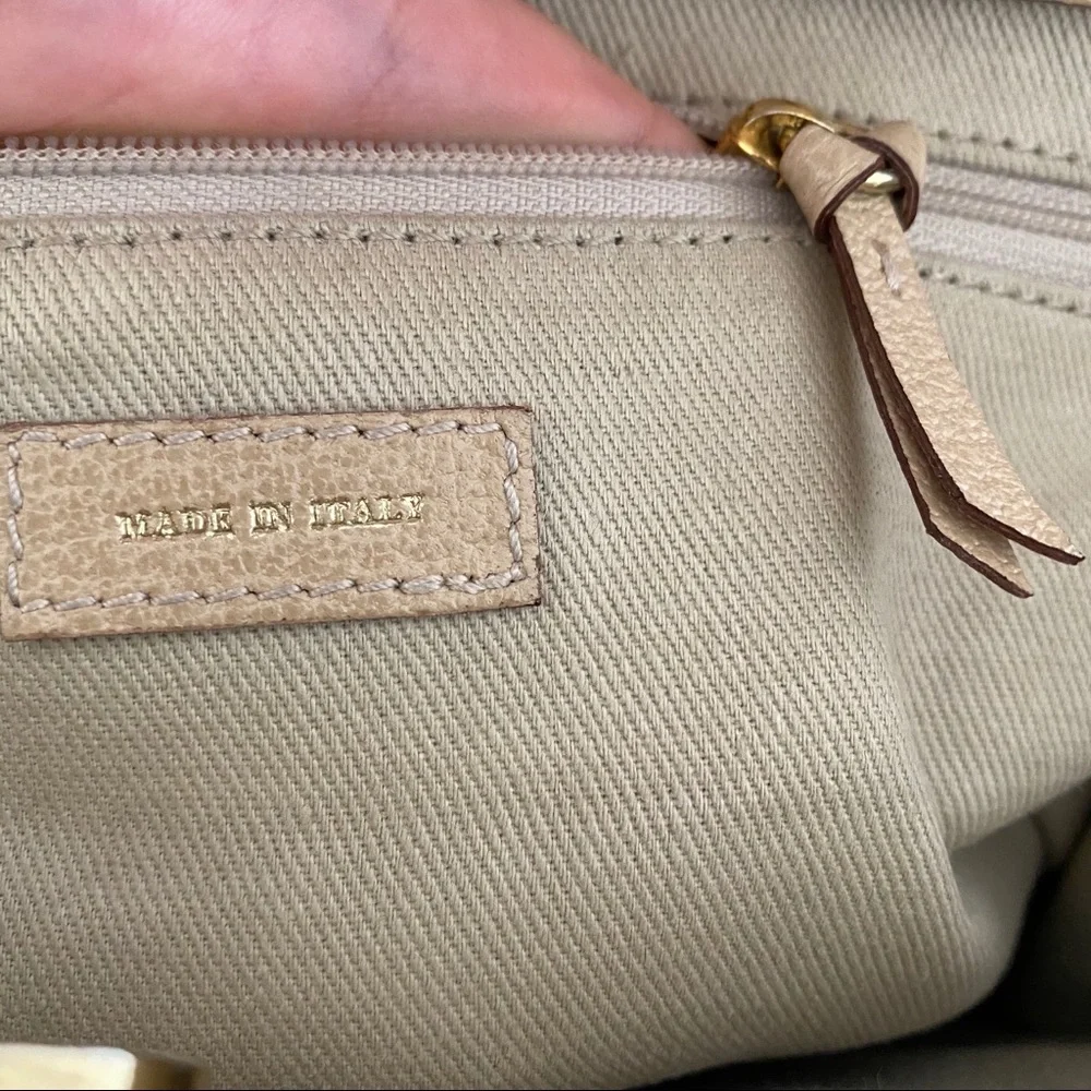 Kate spade beige Italian leather bag